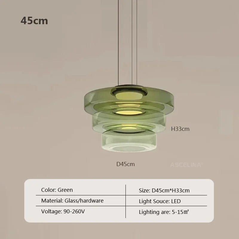 Nordic Glass Pendant Light in Green or Gray - Decorbites