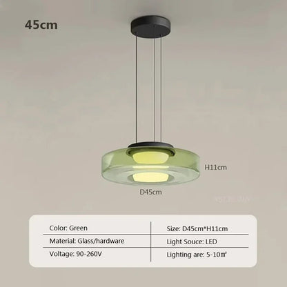 Nordic Glass Pendant Light in Green or Gray - Decorbites