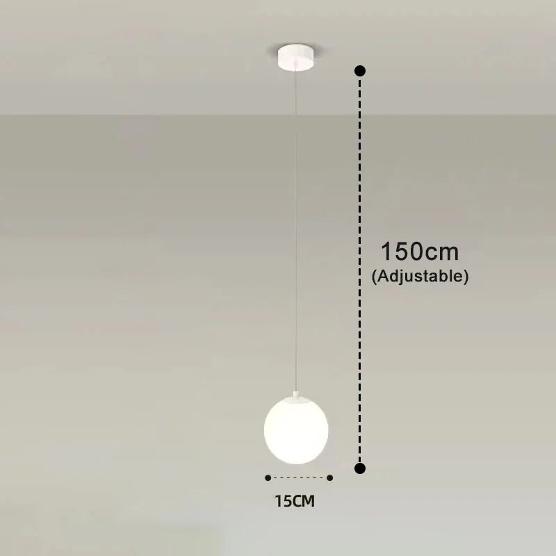 Nordic Glass Pendant Light With Brass or Black Finish - Decorbites