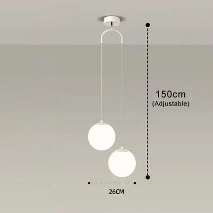 Nordic Glass Pendant Light With Brass or Black Finish - Decorbites