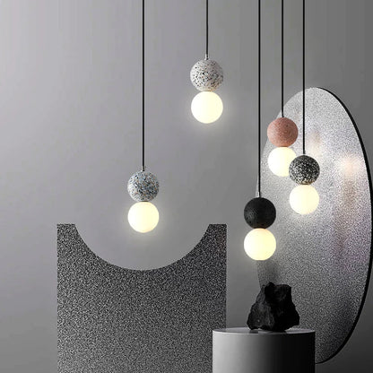 Nordic Glass Pendant Light With Iron Finish - Decorbites