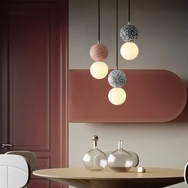 Nordic Glass Pendant Light With Iron Finish - Decorbites