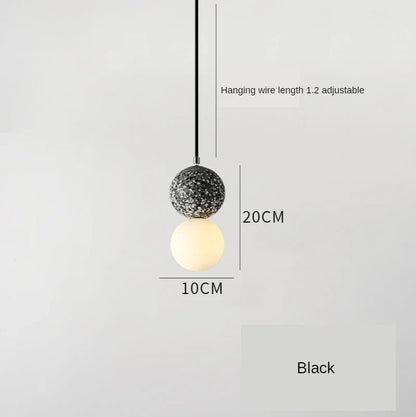 Nordic Glass Pendant Light With Iron Finish - Decorbites