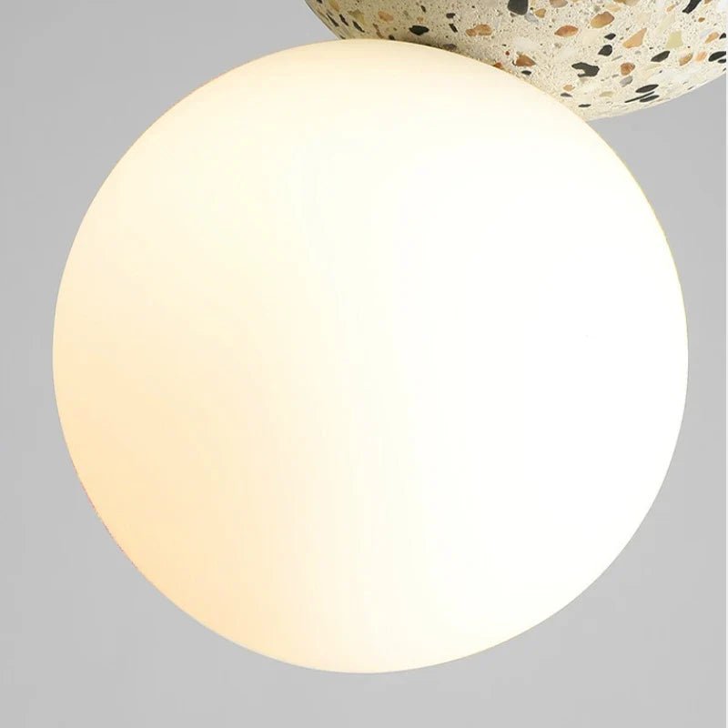 Nordic Glass Pendant Light With Iron Finish - Decorbites