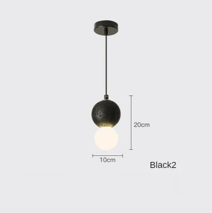 Nordic Glass Pendant Light With Iron Finish - Decorbites