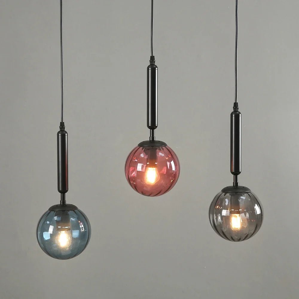 Nordic Glass Pendant Light With Painted Iron Finish - Decorbites