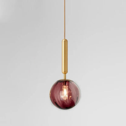 Nordic Glass Pendant Light With Painted Iron Finish - Decorbites