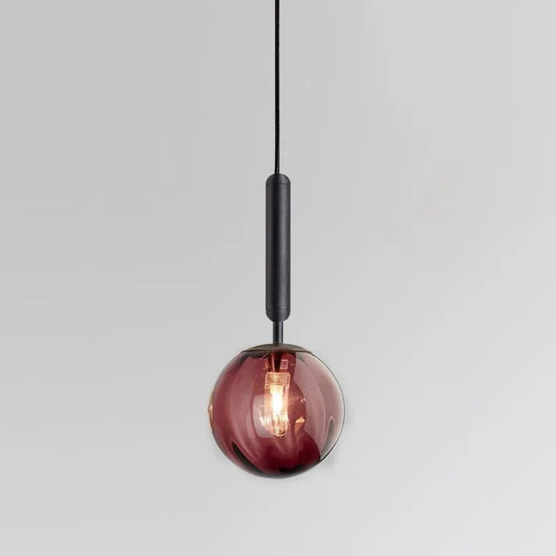 Nordic Glass Pendant Light With Painted Iron Finish - Decorbites