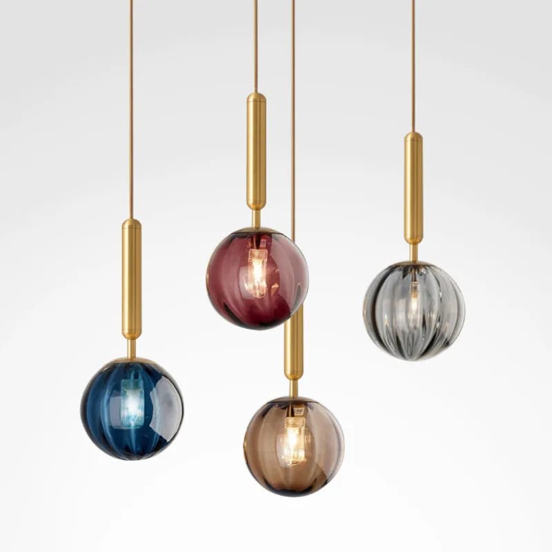 Nordic Glass Pendant Light With Painted Iron Finish - Decorbites