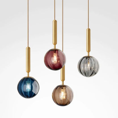Nordic Glass Pendant Light With Painted Iron Finish - Decorbites