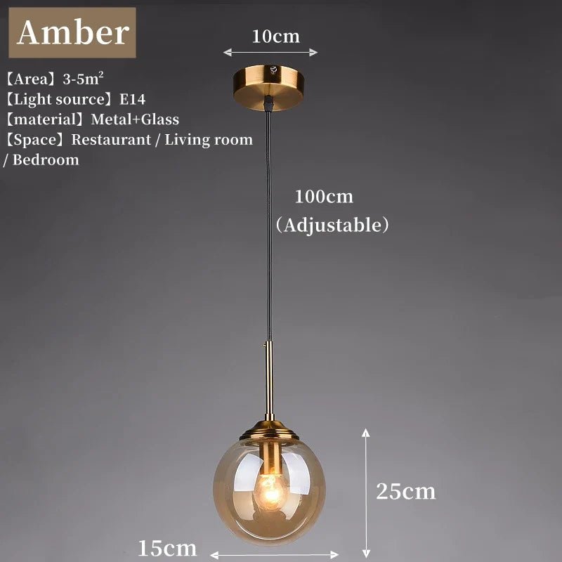 Nordic Glass Pendant Light With Polished Steel Finish - Decorbites