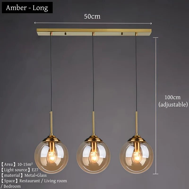 Nordic Glass Pendant Light With Polished Steel Finish - Decorbites