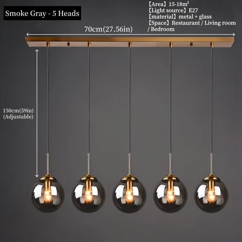 Nordic Glass Pendant Light With Polished Steel Finish - Decorbites