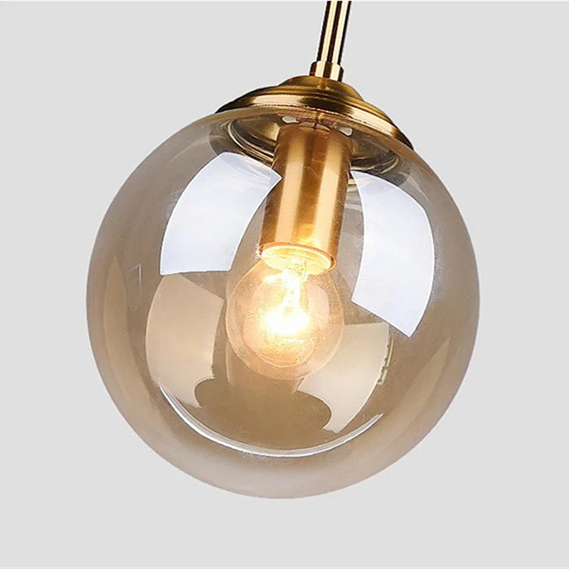 Nordic Glass Pendant Light With Polished Steel Finish - Decorbites