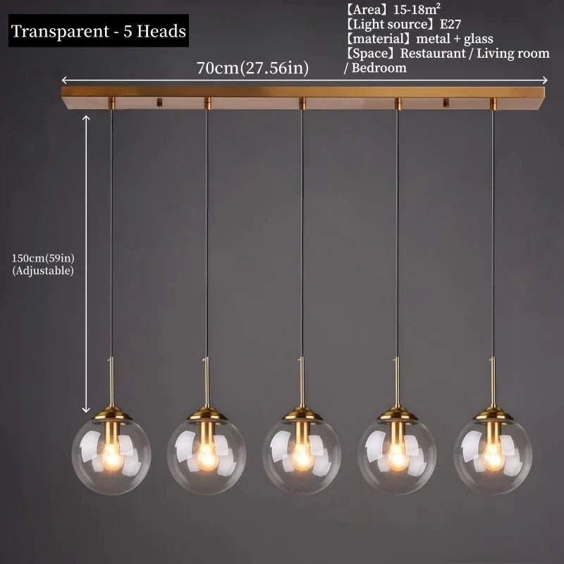 Nordic Glass Pendant Light With Polished Steel Finish - Decorbites