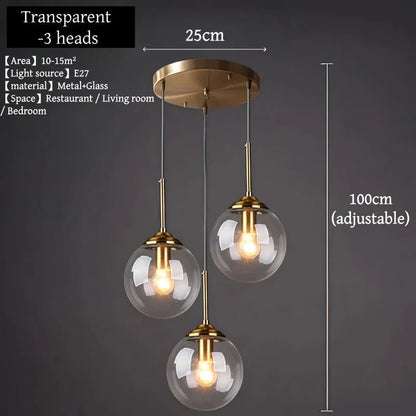 Nordic Glass Pendant Light With Polished Steel Finish - Decorbites
