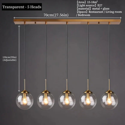 Nordic Glass Pendant Light With Polished Steel Finish - Decorbites