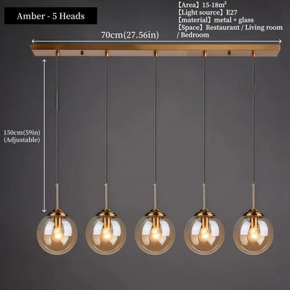 Nordic Glass Pendant Light With Polished Steel Finish - Decorbites