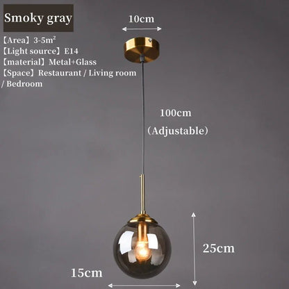 Nordic Glass Pendant Light With Polished Steel Finish - Decorbites