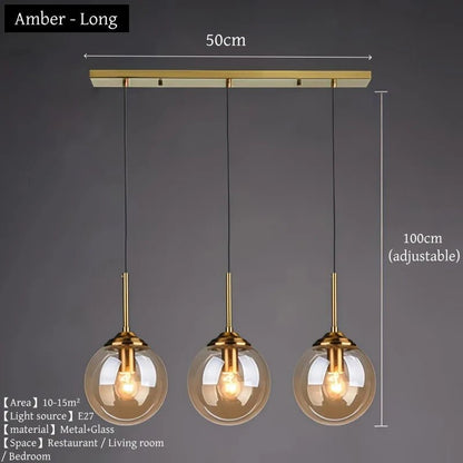 Nordic Glass Pendant Light With Polished Steel Finish - Decorbites