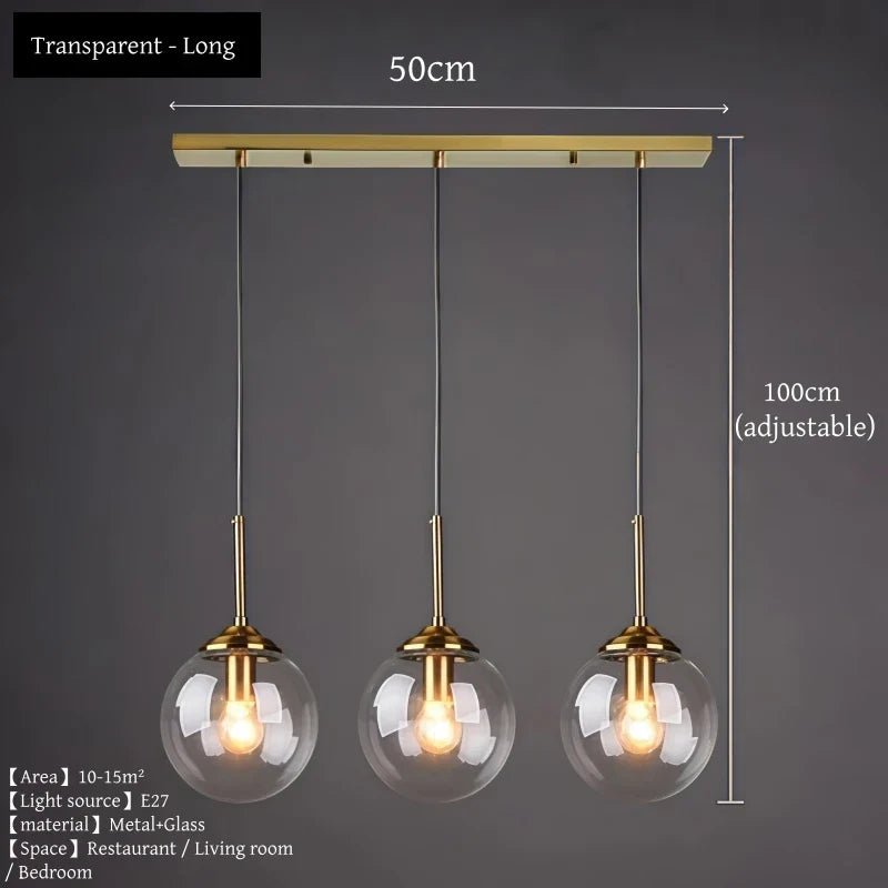 Nordic Glass Pendant Light With Polished Steel Finish - Decorbites