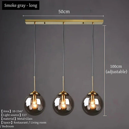 Nordic Glass Pendant Light With Polished Steel Finish - Decorbites