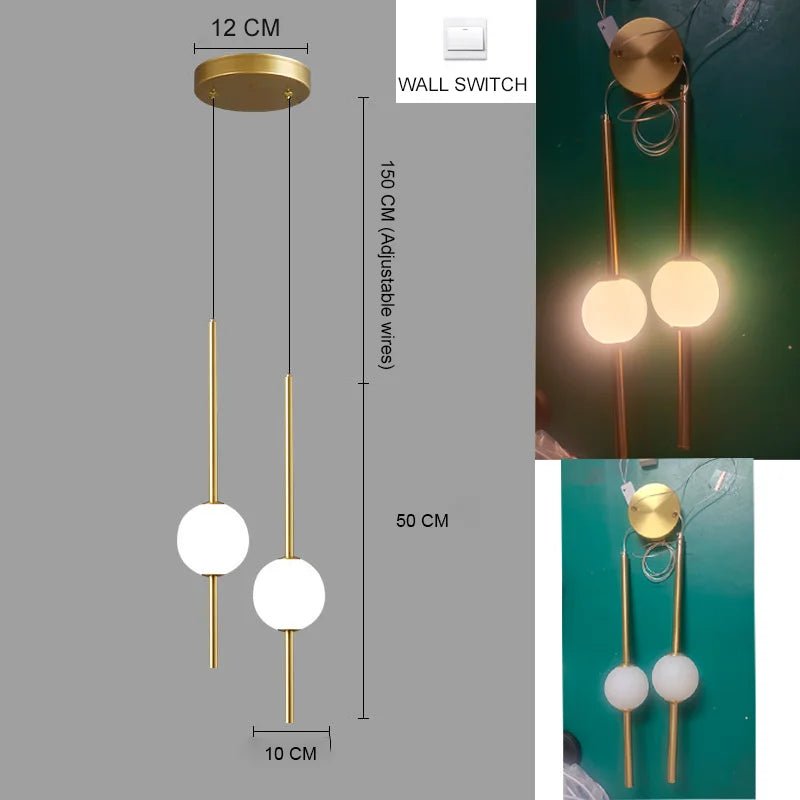 Nordic Gold 4-Globe Metal Pendant Light - Decorbites