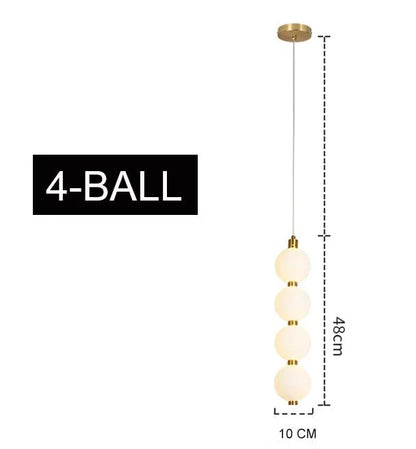 Nordic Gold 4-Globe Metal Pendant Light - Decorbites