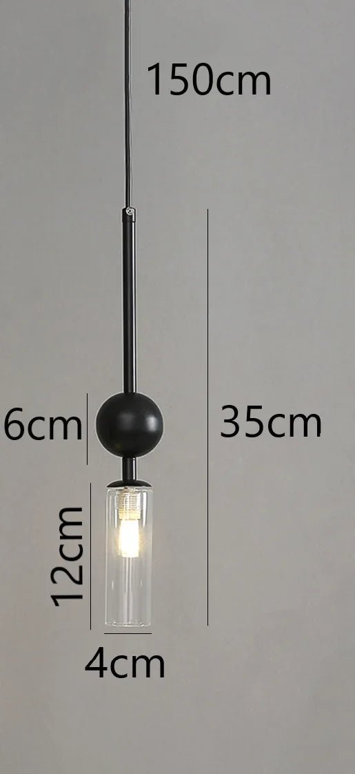 Nordic Gold and Black Glass Pendant Light - Decorbites