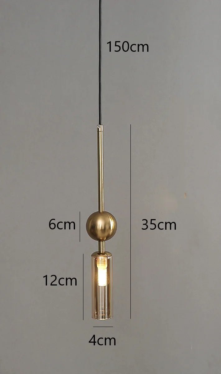 Nordic Gold and Black Glass Pendant Light - Decorbites