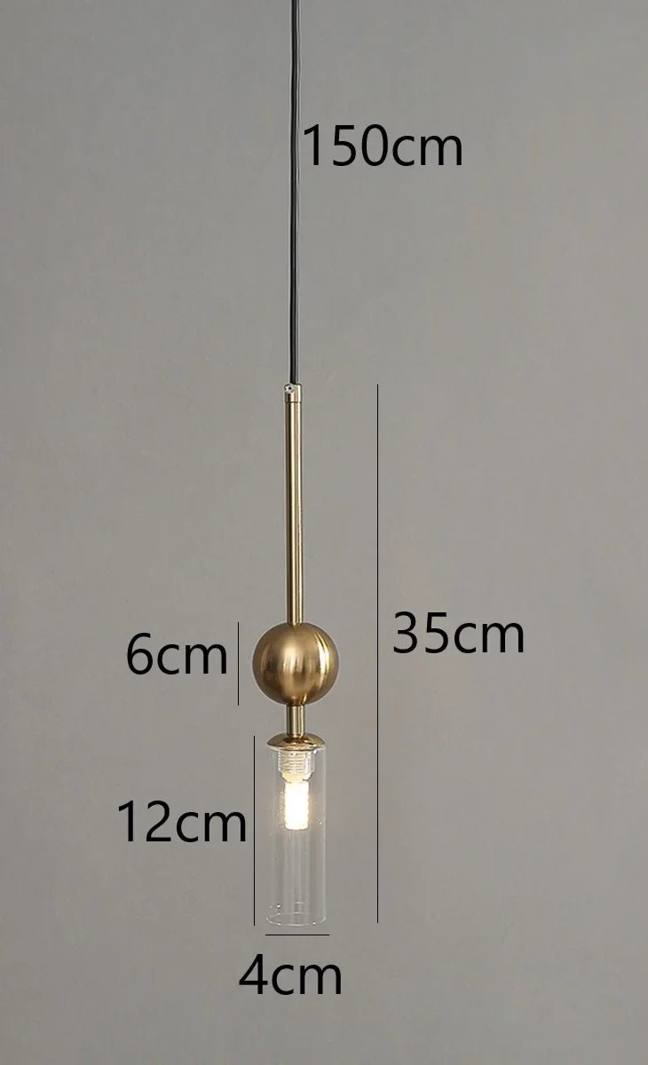 Nordic Gold and Black Glass Pendant Light - Decorbites