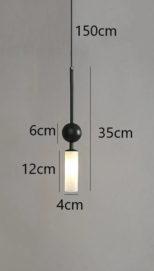 Nordic Gold and Black Glass Pendant Light - Decorbites