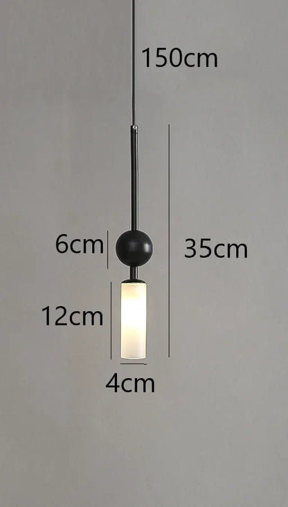 Nordic Gold and Black Glass Pendant Light - Decorbites
