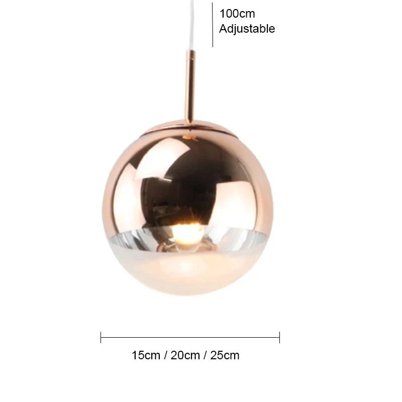 Nordic Gold Ball Pendant Light - Decorbites