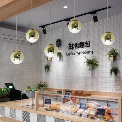 Nordic Gold Ball Pendant Light - Decorbites