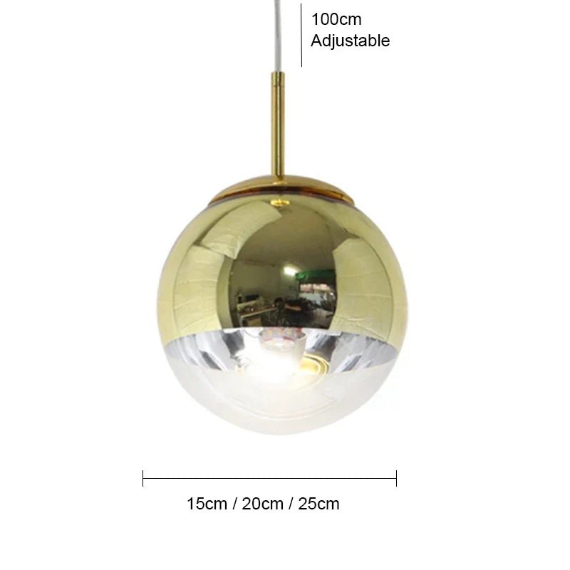 Nordic Gold Ball Pendant Light - Decorbites