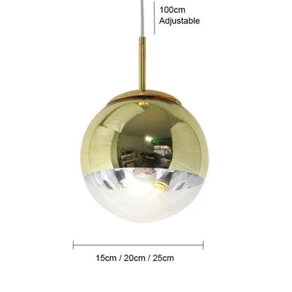 Nordic Gold Ball Pendant Light - Decorbites