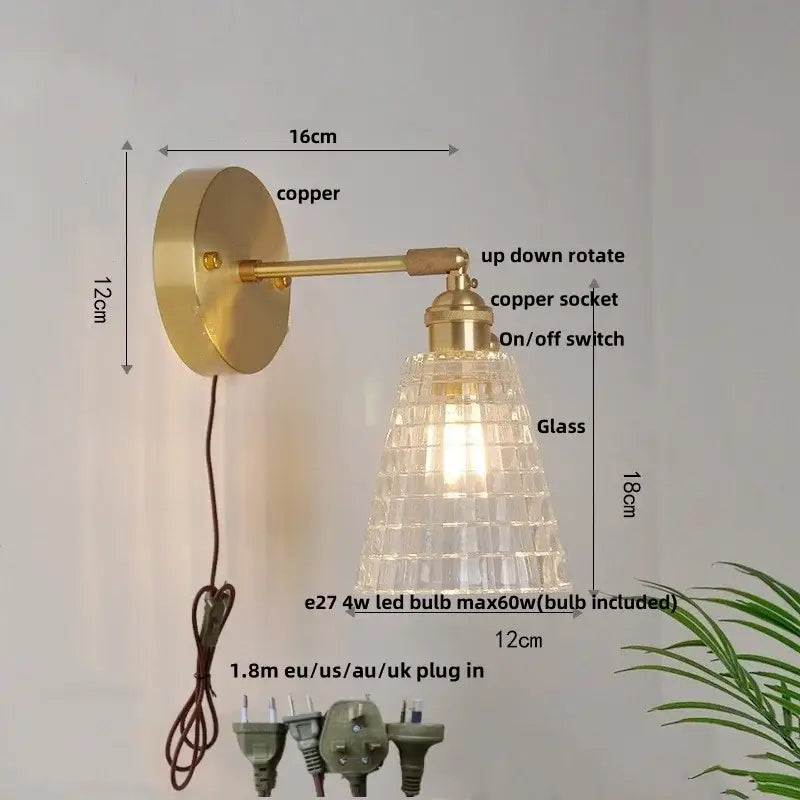 Brass led wall sconce with brass finish and textured glass shade featuring adjustable arm for bedroom decorbites brass led lighting