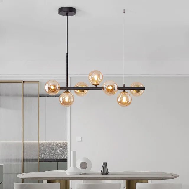 Nordic Gold Glass Globe 11-Light Pendant Lamp - Decorbites
