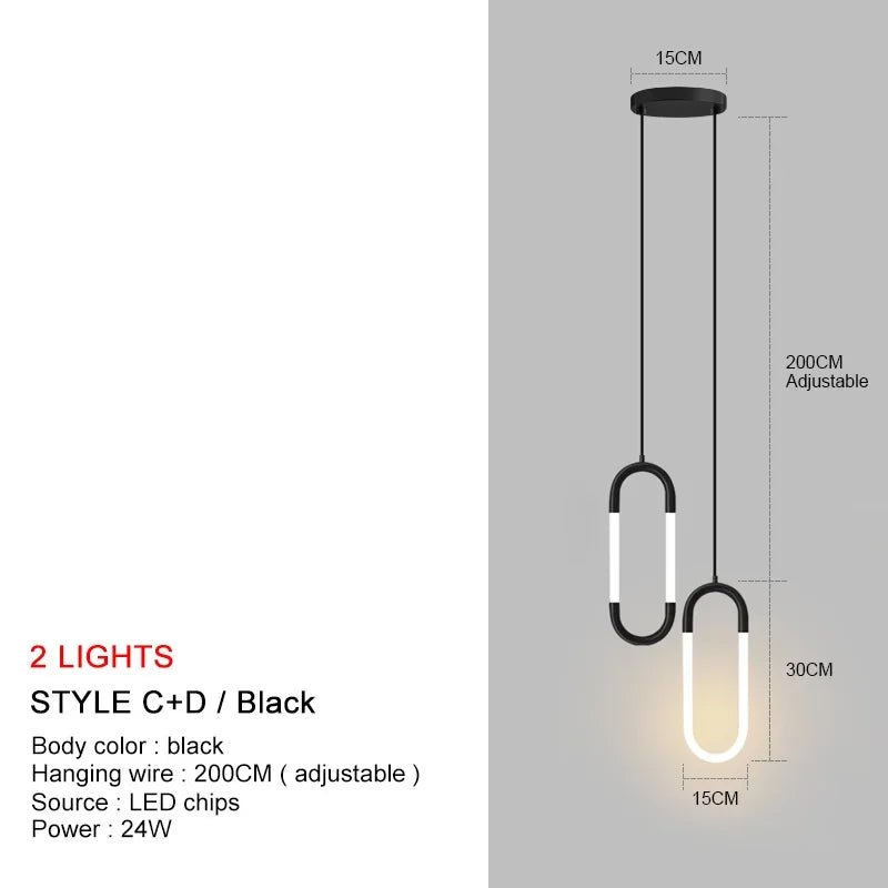 Nordic Gold Linear LED Pendant Light - Decorbites