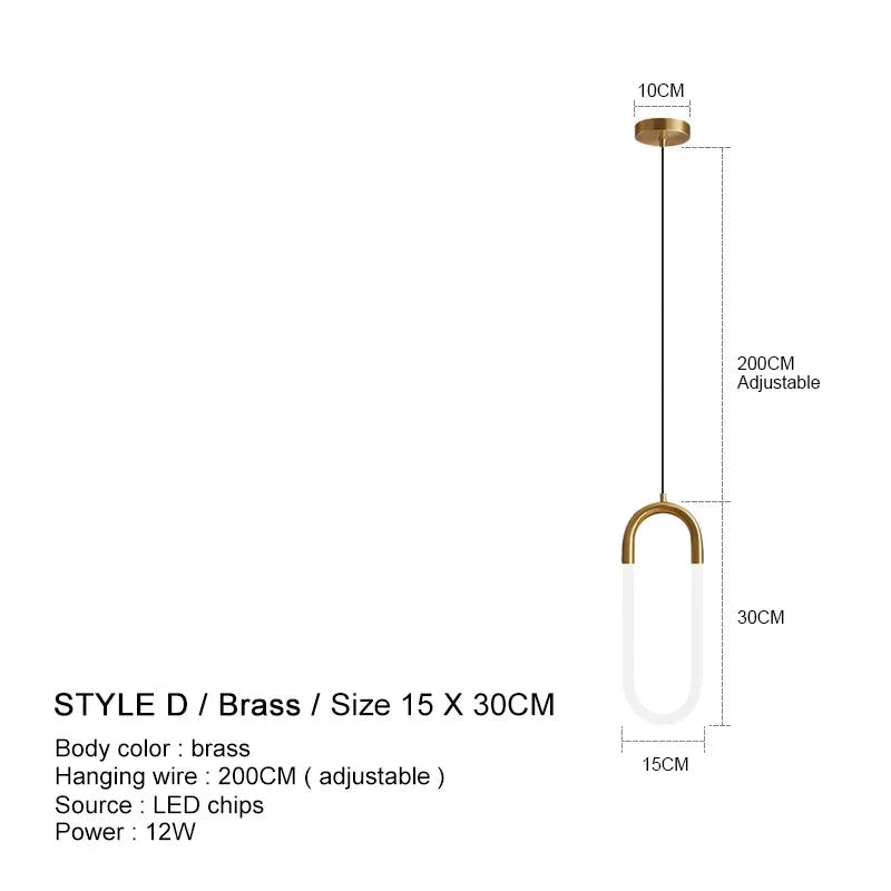 Nordic Gold Linear LED Pendant Light - Decorbites