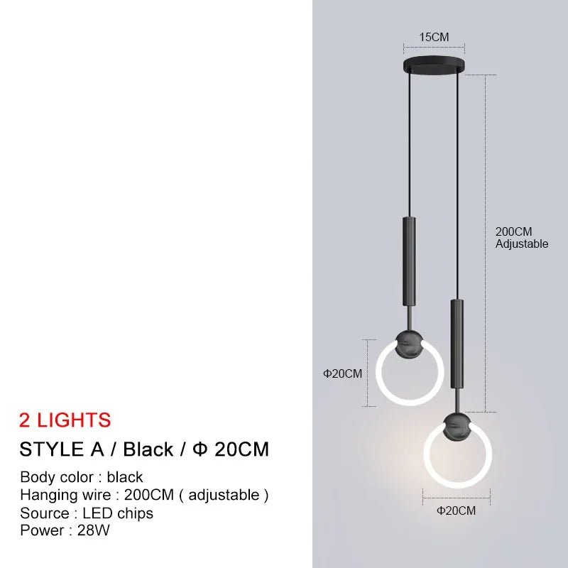 Nordic Gold Linear LED Pendant Light - Decorbites