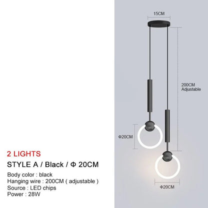 Nordic Gold Linear LED Pendant Light - Decorbites