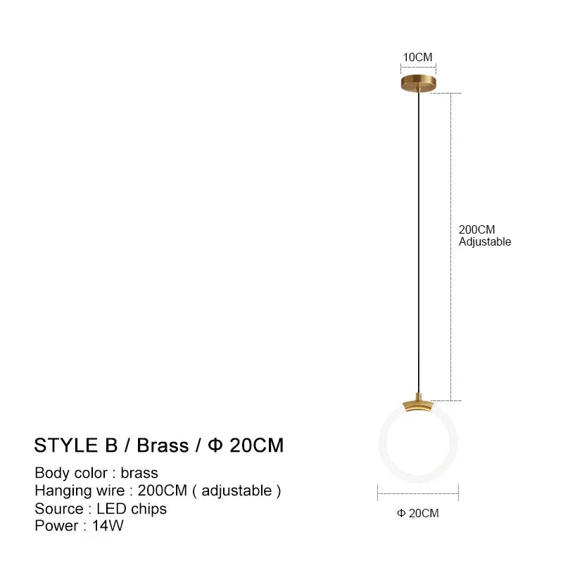 Nordic Gold Linear LED Pendant Light - Decorbites