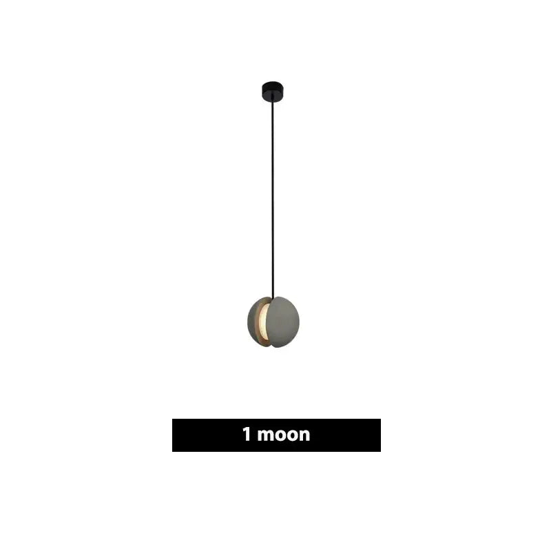 Minimalist cement pendant light with matte gray spherical shade and black cable for dining room decorbites cement pendant