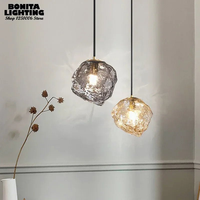Nordic Ice Crystal Glass Pendant Light - Decorbites