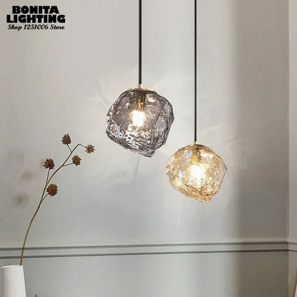 Nordic Ice Crystal Glass Pendant Light - Decorbites