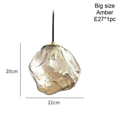 Nordic Ice Crystal Glass Pendant Light - Decorbites