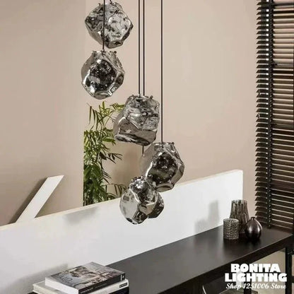 Nordic Ice Crystal Glass Pendant Light - Decorbites