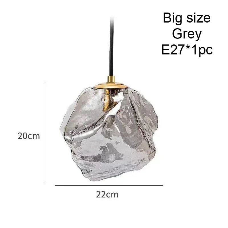 Nordic Ice Crystal Glass Pendant Light - Decorbites